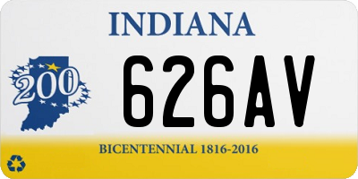 IN license plate 626AV