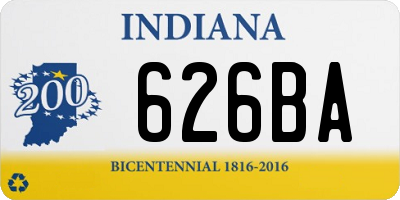 IN license plate 626BA