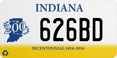 IN license plate 626BD