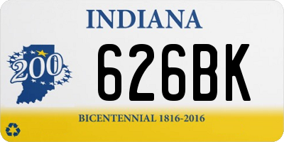 IN license plate 626BK