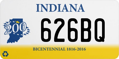 IN license plate 626BQ