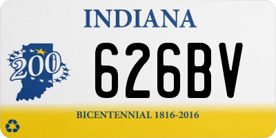 IN license plate 626BV