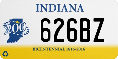 IN license plate 626BZ