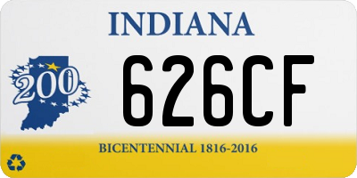 IN license plate 626CF