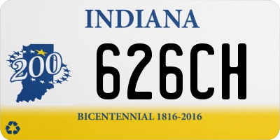 IN license plate 626CH