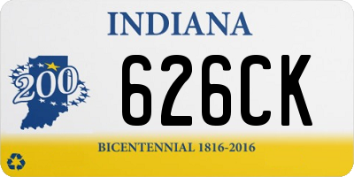 IN license plate 626CK