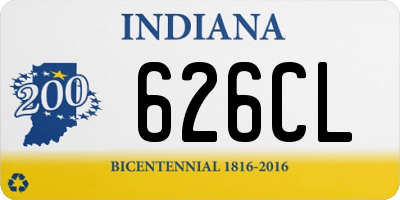 IN license plate 626CL