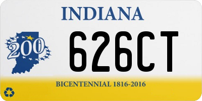 IN license plate 626CT