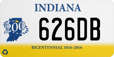 IN license plate 626DB