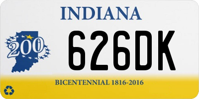 IN license plate 626DK