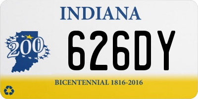 IN license plate 626DY