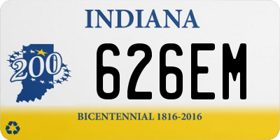 IN license plate 626EM