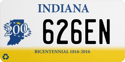 IN license plate 626EN