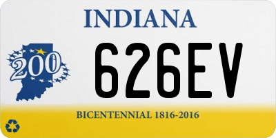 IN license plate 626EV