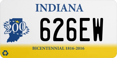 IN license plate 626EW