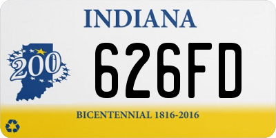 IN license plate 626FD