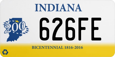 IN license plate 626FE