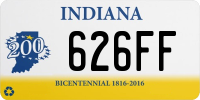 IN license plate 626FF