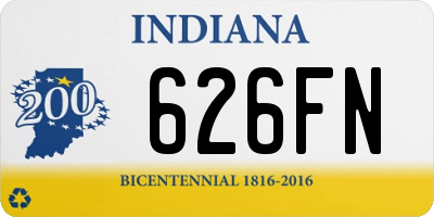 IN license plate 626FN