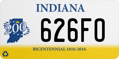 IN license plate 626FO