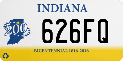 IN license plate 626FQ