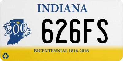 IN license plate 626FS