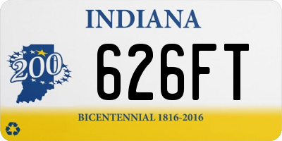 IN license plate 626FT