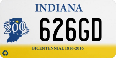 IN license plate 626GD