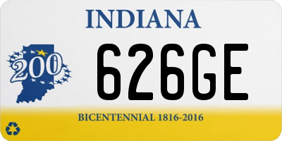 IN license plate 626GE