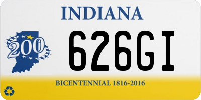 IN license plate 626GI