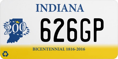 IN license plate 626GP