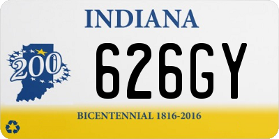 IN license plate 626GY