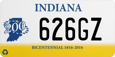 IN license plate 626GZ