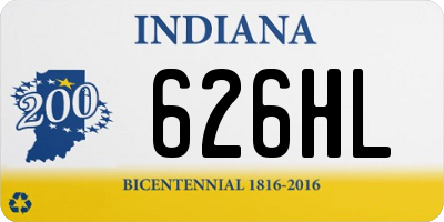 IN license plate 626HL