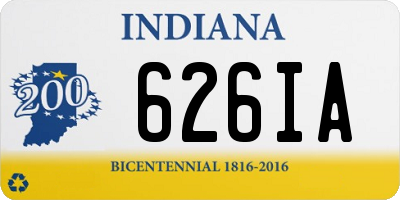 IN license plate 626IA