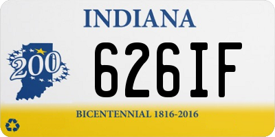 IN license plate 626IF