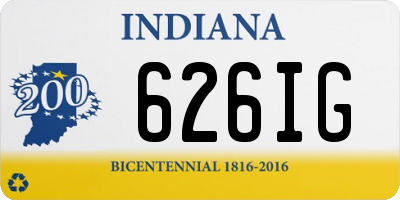 IN license plate 626IG