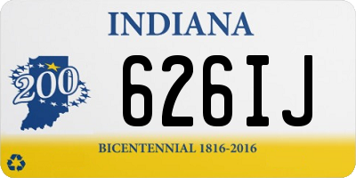 IN license plate 626IJ