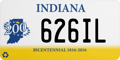 IN license plate 626IL