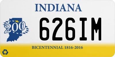 IN license plate 626IM