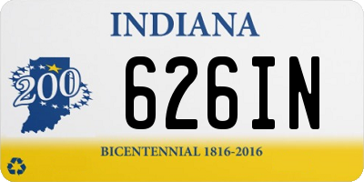 IN license plate 626IN