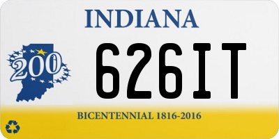 IN license plate 626IT