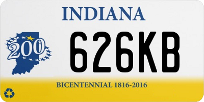 IN license plate 626KB