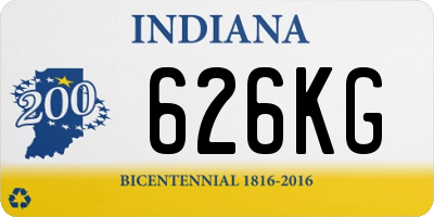 IN license plate 626KG