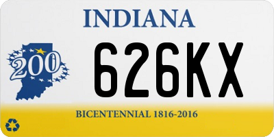 IN license plate 626KX