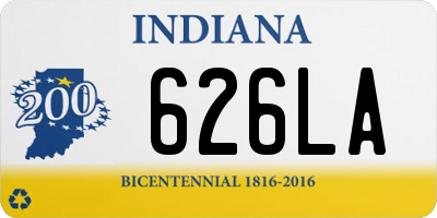 IN license plate 626LA