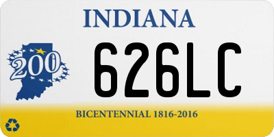 IN license plate 626LC