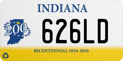 IN license plate 626LD