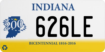 IN license plate 626LE