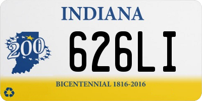 IN license plate 626LI